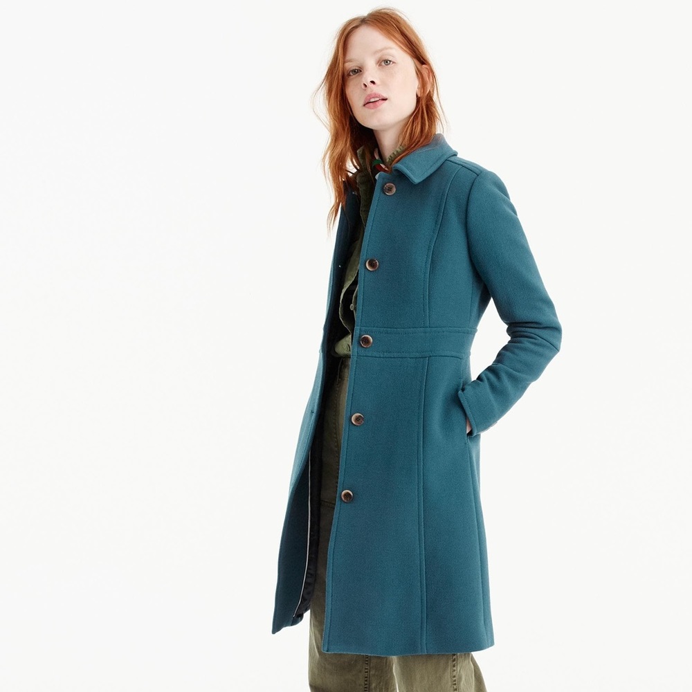 Never worn Jcrew Classic Lady Day Coat - Matisse blue